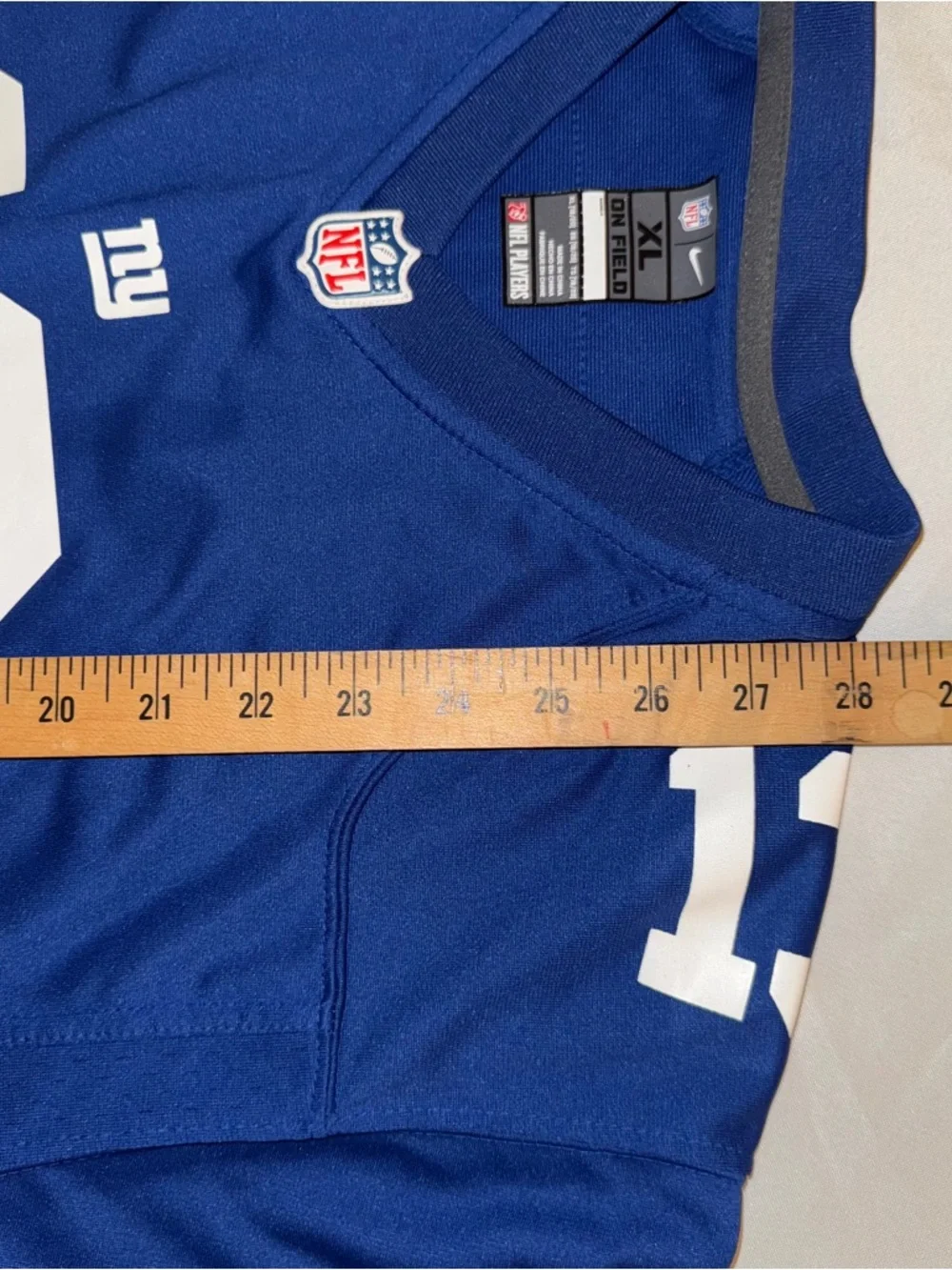 Nike Men NFL On Field Jersey NY Giants #13 Beckham Jr Polyester Blue XL YOUTH